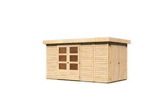 Gartenhaus Retola 5 SET Gartenhaus, naturbelassen, mit Anbauschrank