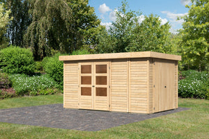 Gartenhaus Retola 6 SET Gartenhaus, naturbelassen, mit Anbauschrank