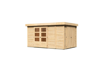 Gartenhaus Retola 6 SET Gartenhaus, naturbelassen, mit Anbauschrank