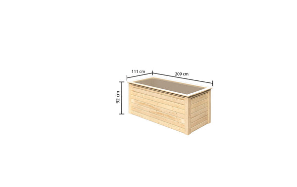 Hochbeet 1 - 28 mm naturbelassen