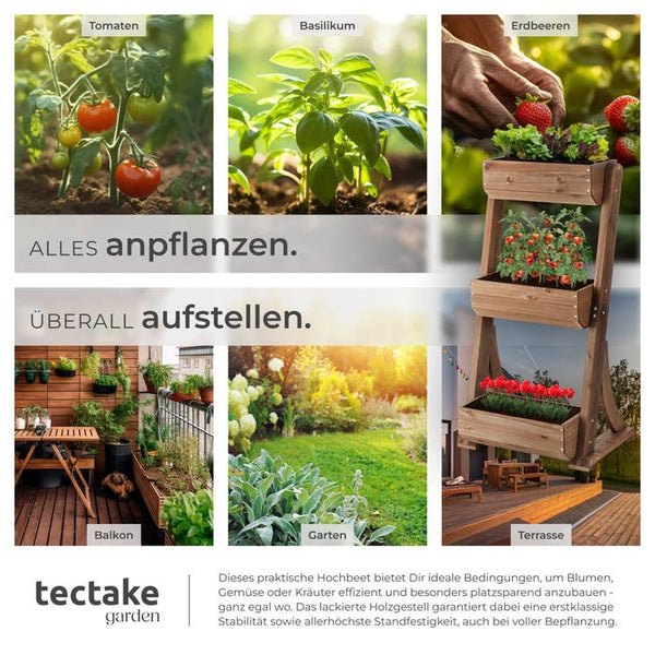 Vertikalbeet Flora braun 60 x 49 x 140 cm