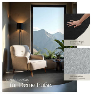 Short pile carpet Soft Zone black Ø 120 cm 