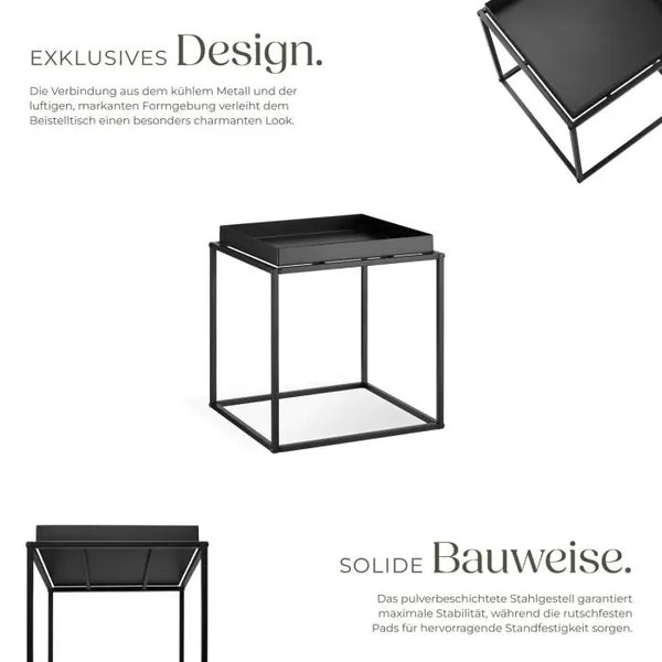Beistelltisch Cambridge Stahl schwarz