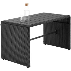 2-in-1-Rattanlounge-Set Monopoli schwarz