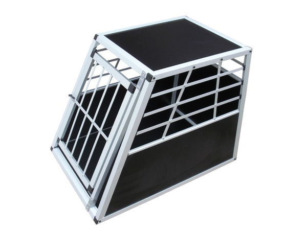 Boîte de transport XXL en aluminium pour chien, noire