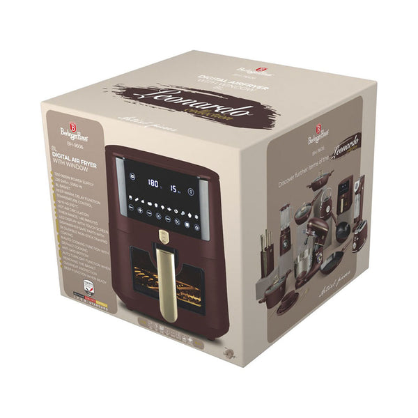 Berlinger Haus Heissluftfritteuse 8L matt bordeaux Leonardo Collection