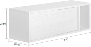 Wandgarderobe | Hängeregal | Flurgarderobe Weiss FHK18-W