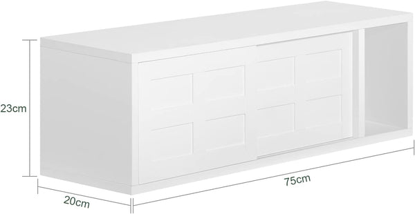 Wandgarderobe | Hängeregal | Flurgarderobe Weiss FHK18-W