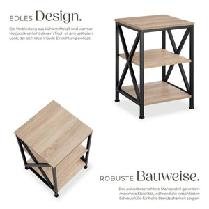 Beistelltisch Nottingham Industrial Holz hell, Eiche Sonoma