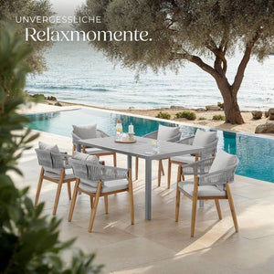 Gartenstuhl Manacor greige 2er Set