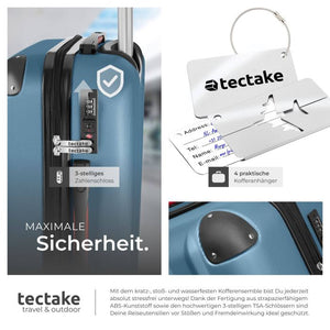 Hartschalenkoffer-Set Cleo blau mit Zubehör