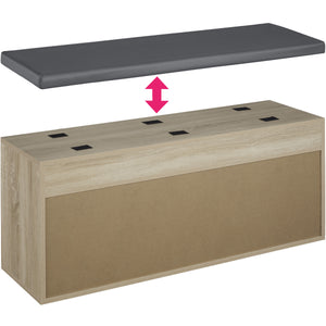 Banc à chaussures Natalya, décor en bois