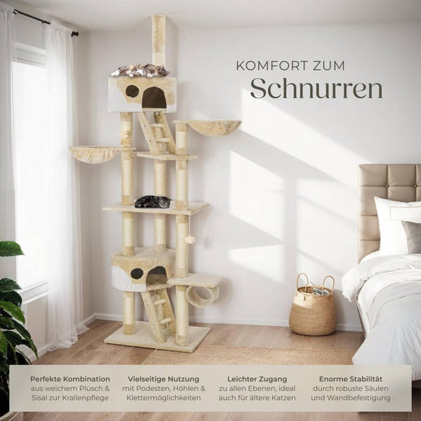 Kratzbaum Hansi beige/weiss