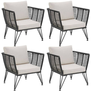 Garten-Loungesessel Sundo 4er Set