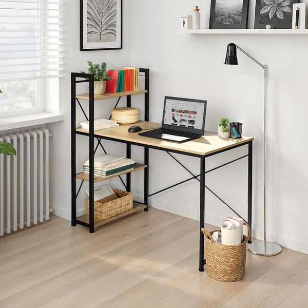 Computer-Schreibtisch Hershey 122x61x120cm Industrial hellbraun