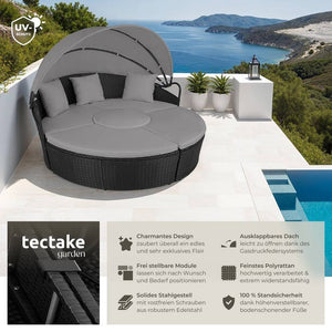 Rattan Sonneninsel Santorin schwarz