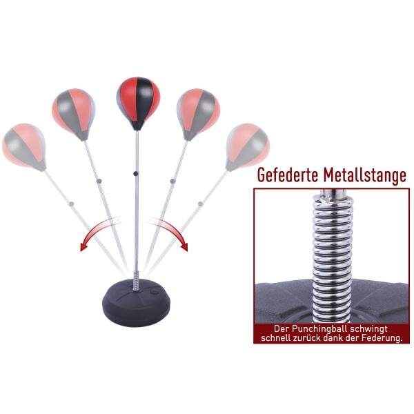 Punchingball-Set mit Boxhandschuhen und Pumpe