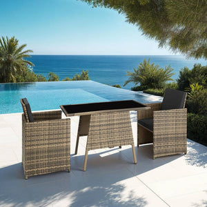 Rattan Sitzgruppe Lausanne natur