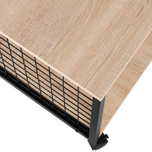 Beistelltisch Gary 40x40x48cm Industrial Holz hell, Eiche Sonoma