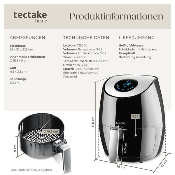 Heissluftfritteuse Mitch 3,6 l