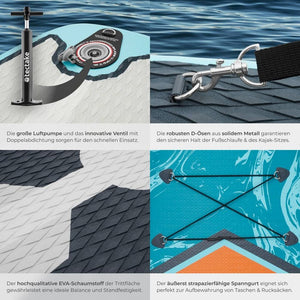 Stand-Up Paddle Board Zenon türkis/orange