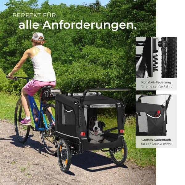 Hundeanhänger WoofRider schwarz