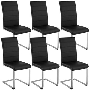 Set Schwingstuhl Bettina schwarz 6er Set