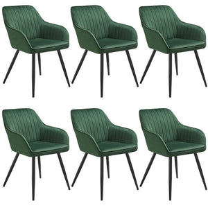 Esszimmerstuhl Marilyn dunkelgrün/schwarz 6er Set