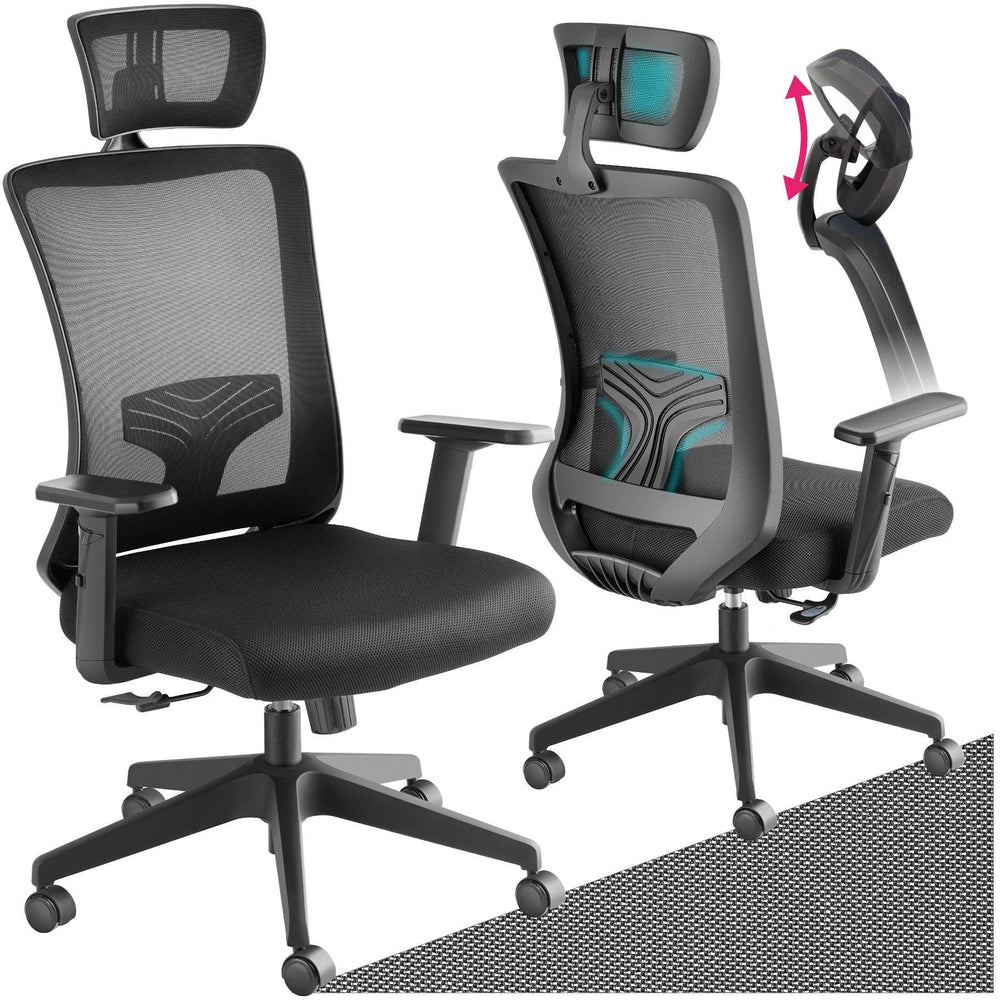 Phoibe ergonomic office chair with adjustable headrest