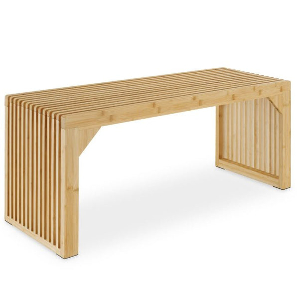 Sitzbank Ribb Lamellenoptik Bambus 104 x 35 x 43 cm