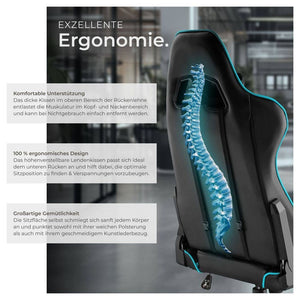 Racing Gaming Chair Twink black/azure 