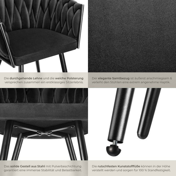 Esszimmerstuhl Astano schwarz 6er Set