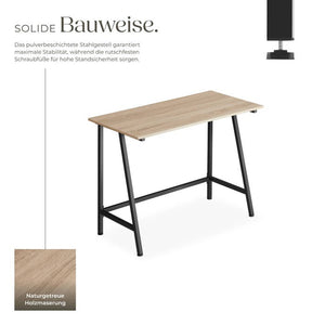 Schreibtisch Newton Industrial Holz hell, Eiche Sonoma