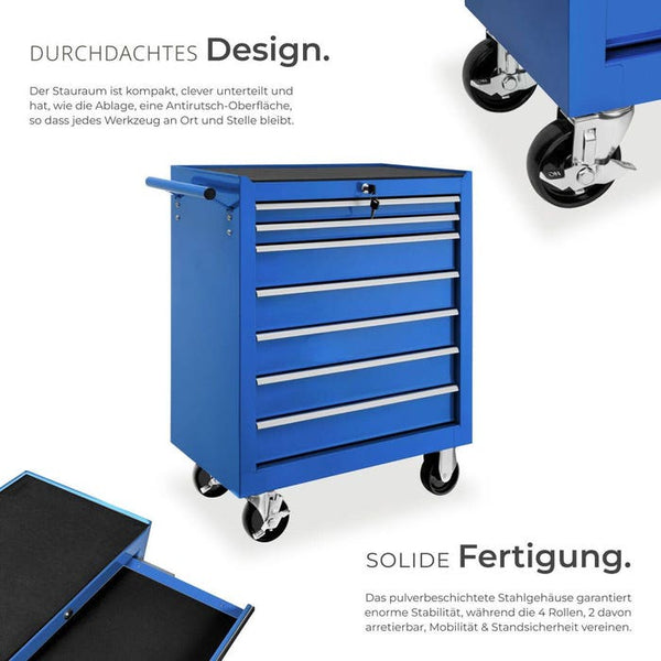 Werkzeugwagen mit 7 Schubladen, blau