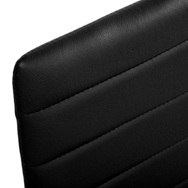 8x Esszimmerstühle, Kunstleder, schwarz