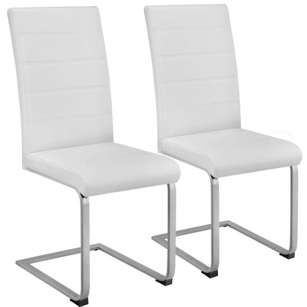 2 Esszimmerstühle Schwingstühle - weiss