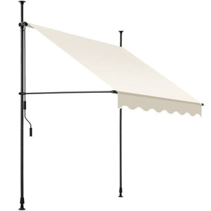 Klemmmarkise beige 150 x 180 cm