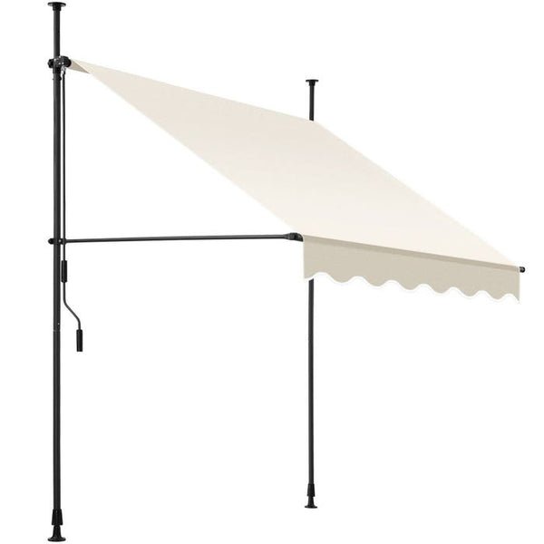 Klemmmarkise beige 150 x 180 cm