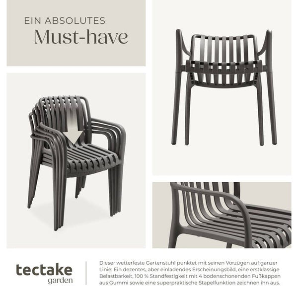 Gartenstühle Alcudia anthrazit 2er Set