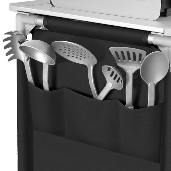 Luxury camping kitchen with 4 compartments, black
