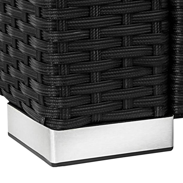 Rattan Lounge Milano schwarz/grau