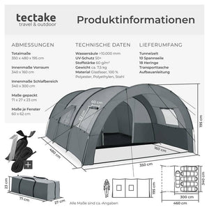 Roskilde tunnel tent for 6 people