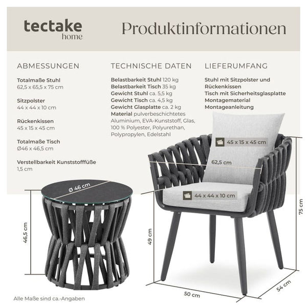 Aluminium Gartenlounge-Set Lugano pro Stück