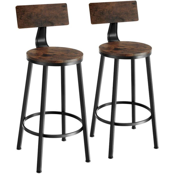 2 Barhocker Poole Industrial dunkelbraun