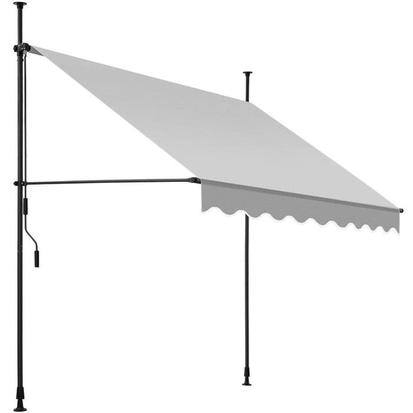 Klemmmarkise hellgrau 200 x 180 cm