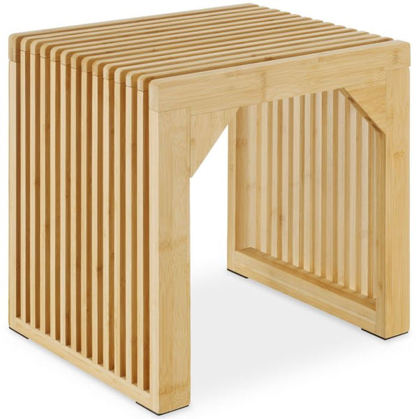 Hocker Ribb Lamellenoptik Bambus 45 x 35 x 43 cm