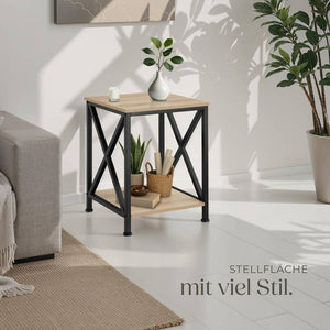 Beistelltisch Carlton 40,5x40,5x52,5cm Industrial hellbraun