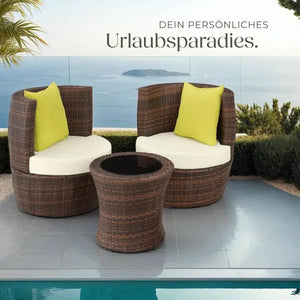 Aluminium Rattan Sitzgruppe Nizza