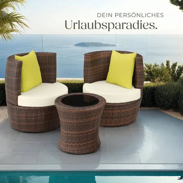 Aluminium Rattan Sitzgruppe Nizza