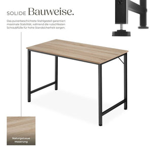 Schreibtisch Jenkins Industrial Holz hell, Eiche Sonoma 120 cm